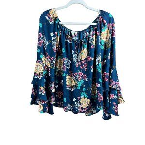 Lily Black Women's Floral Blouse